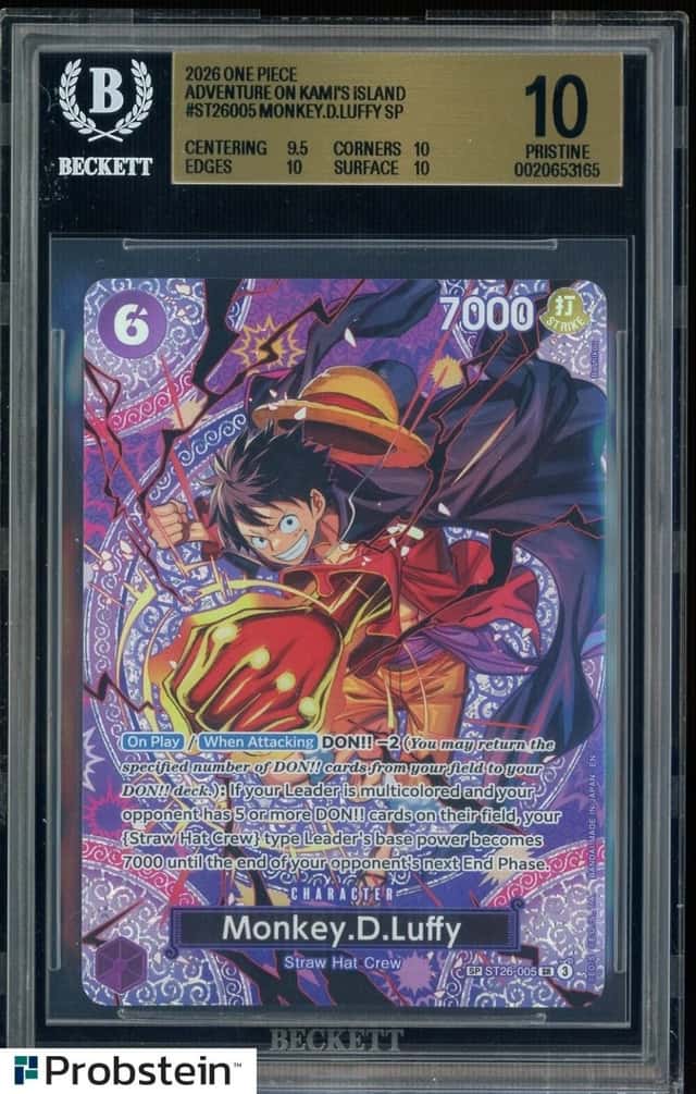 2026 One Piece Adventures on Kami's Island ST26005 Monkey D Luffy SP BGS 10