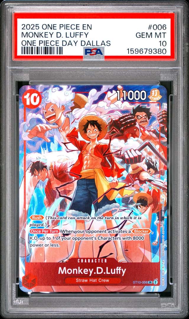 2025 One Piece Day Dallas Promo #006 Monkey D. Luffy PSA 10 GEM MINT