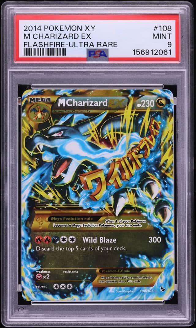 2014 Pokemon XY Flashfire Holo M Charizard EX #108 PSA 9 MINT