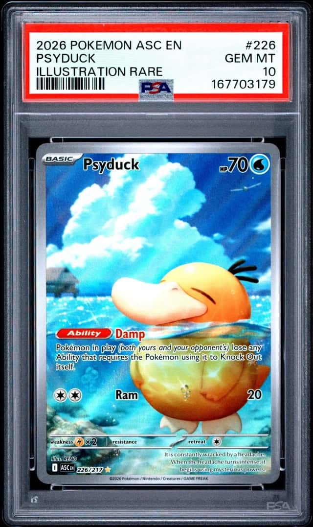 2026 POKEMON ASC EN-ASCENDED HEROES ILLUSTRATION RARE #226 PSYDUCK PSA 10