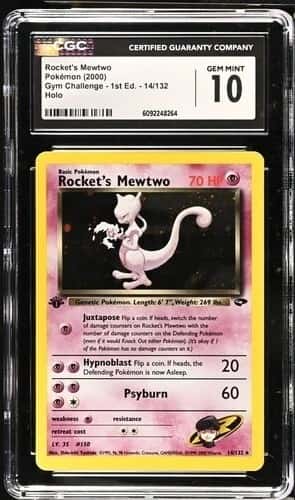 Pokémon Rocket's Mewtwo 2000 Gym Challenge - 1st Ed. 14/132 HOLO CGC 10