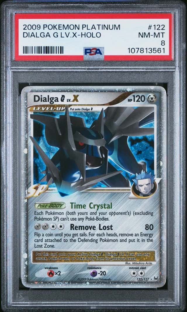 2019 Pokemon Platinum #122 Dialda G LV.X Holo PSA 8 NM-MT