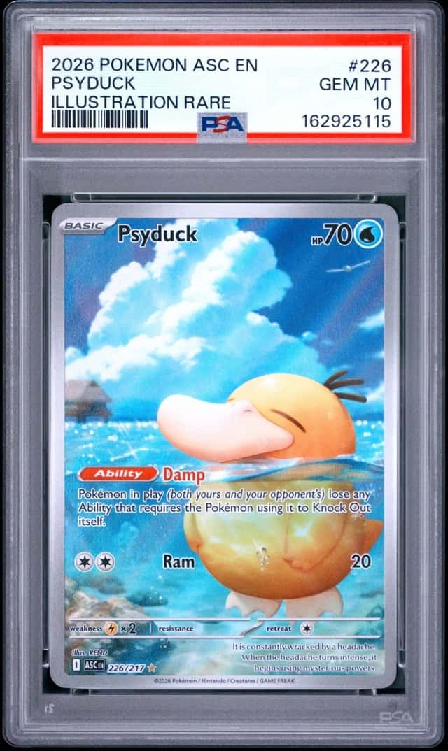 2026 POKEMON ASC EN-ASCENDED HEROES ILLUSTRATION RARE #226 PSYDUCK PSA 10