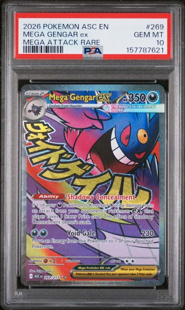 2026 POKEMON ASC EN-ASCENDED HEROES MEGA ATTACK RARE #269 MEGA GENGAR EX PSA 10