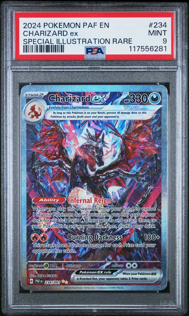 2024 POKEMON PALDEAN FATES #234/091 CHARIZARD EX SPECIAL ILLUSTRATION RARE PSA 9