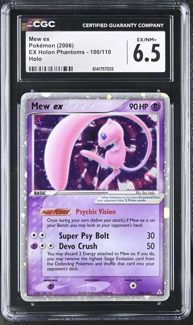 Mew EX 100/110 Holo EX Holon Phantoms Pokemon CGC 6.5