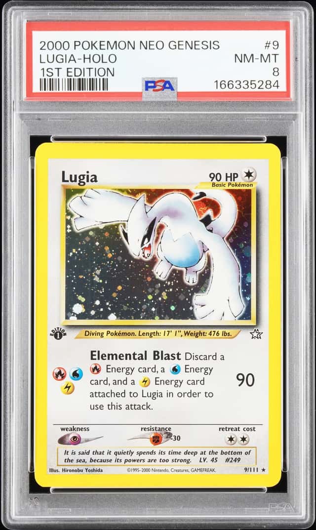 2000 POKEMON NEO GENESIS 1ST EDITION #9/111 LUGIA HOLO PSA 8
