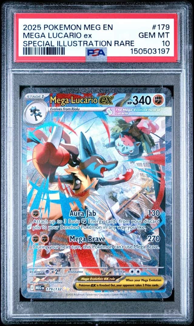 Mega Lucario EX 179/132 Special Illustration Rare Pokemon PSA 10 *197