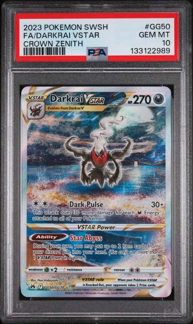 Darkrai Vstar GG50/GG70 Sword Shield Crown Zenith Pokemon PSA 10 *989