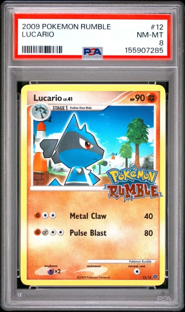 Pokemon Lucario Rumble 12 PSA 8