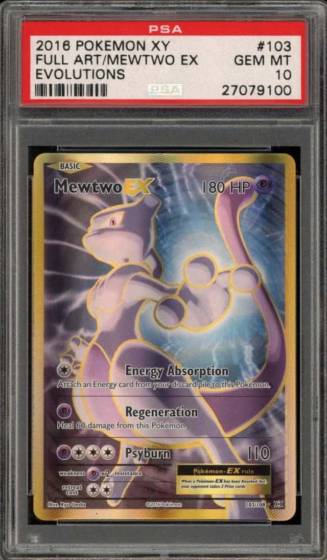 Pokemon Mewtwo EX XY Evolutions Full Art 103/108 PSA 10 Gem Mint