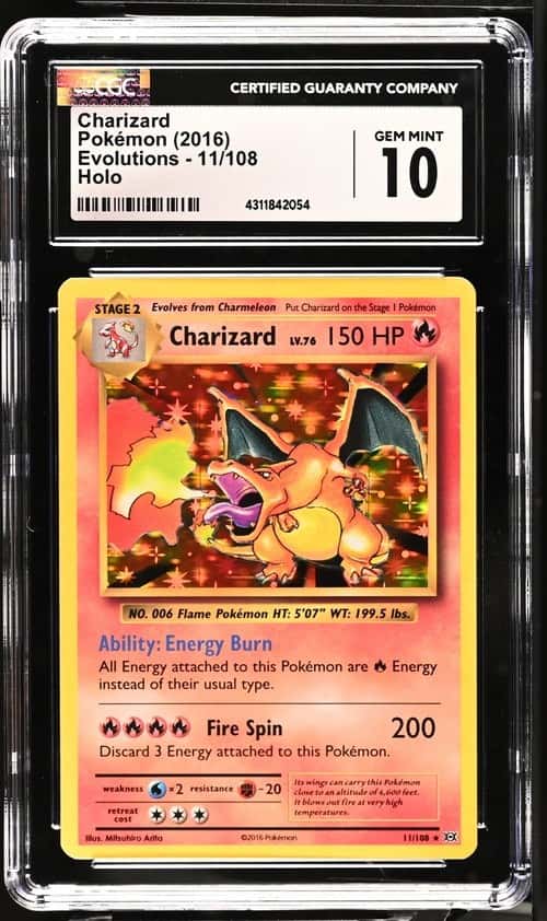 CGC 10 - 2016 CHARIZARD #11/108 HOLO XY EVOLUTIONS GEM MINT POKEMON