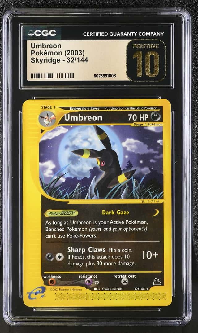 2003 Pokémon Skyridge Umbreon #32/144 CGC Pristine 10 E-Reader Vintage