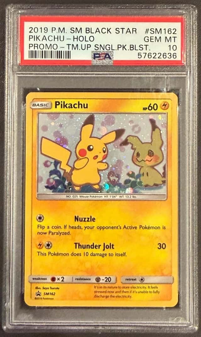 2016-19 Pokemon SM Black Star Promos Pikachu #SM162 PSA 10 GEM MINT