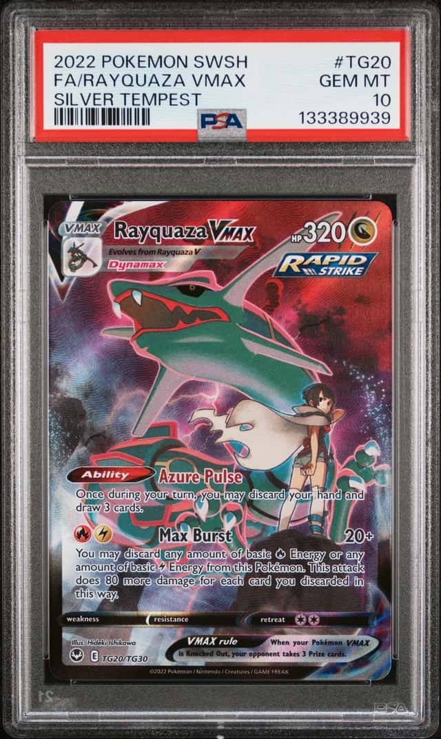 2022 Pokemon Sword and Shield Silver Tempest Trainer Gallery Rayquaza Vmax #TG20