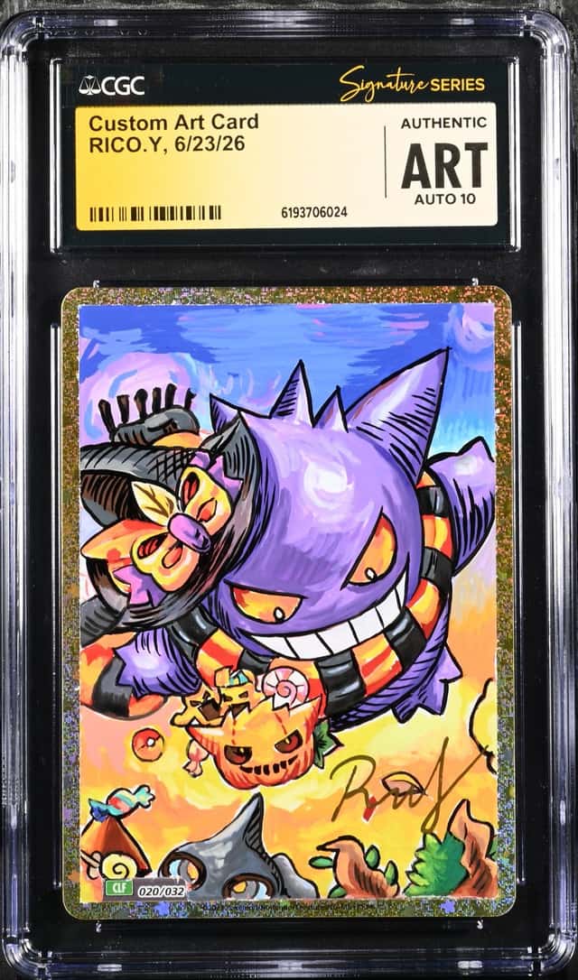 RICO Y Signed Sketched Pokemon Custom Art Card CGC ART w/ AUTO 10