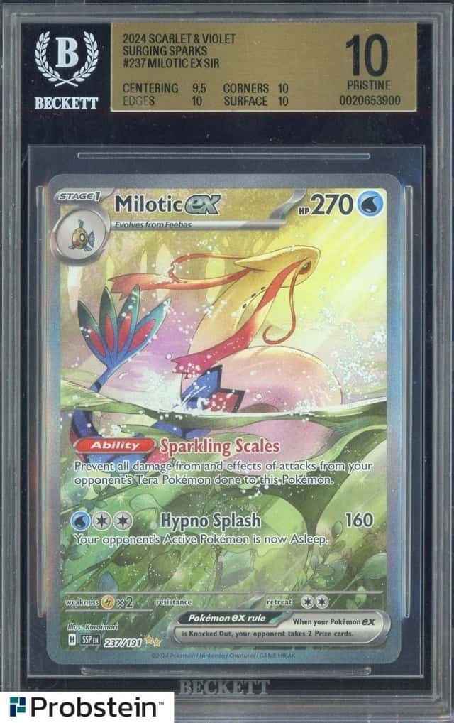 2024 Pokemon Surging Sparks 237/191 Milotic ex Special Illustration Rare BGS 10