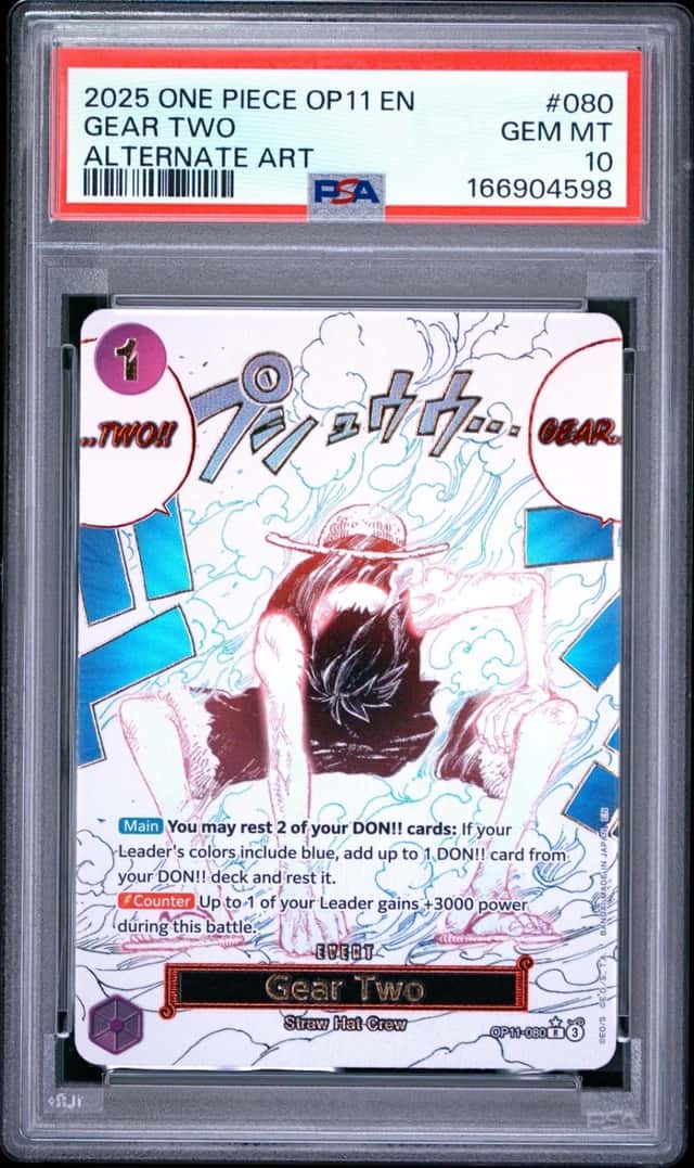 One Piece Gear Two Op11-080 Alternate Art PSA 10 Gem Mint