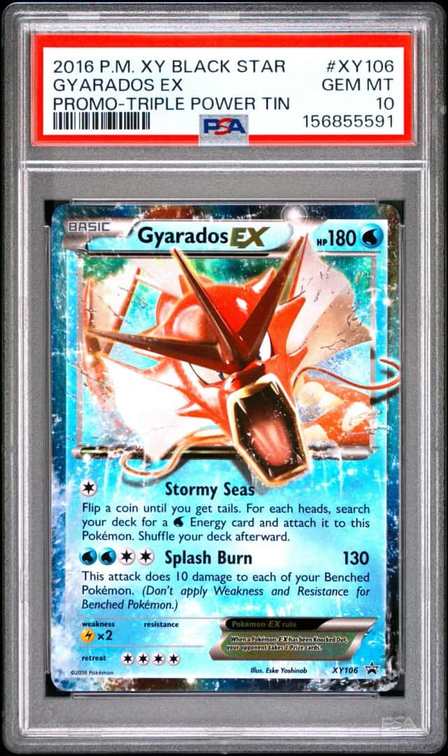 Pokemon Gyarados EX Black Star Promo XY106 Triple Power Tin PSA 10 Gem Mint