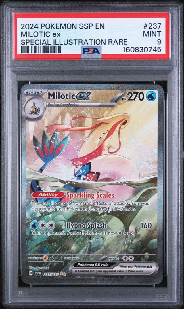 Pokemon Milotic ex Surging Sparks 237/191 Special Illustration Rare PSA 9 Mint