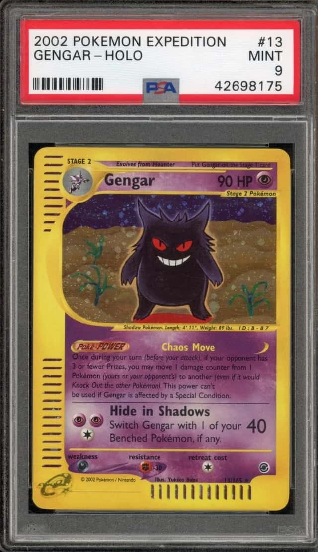Pokemon Gengar Holo Expedition 13/165 PSA 9 Mint