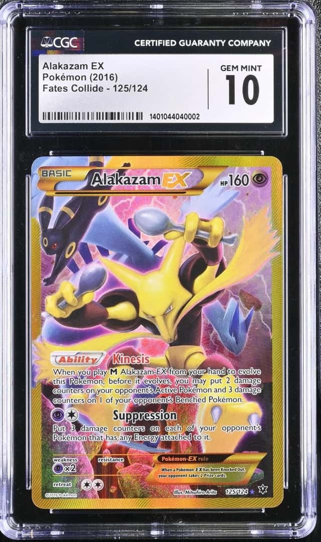 Pokemon Alakazam EX XY Fates Collide 125/124 Secret Rare CGC 10 Gem Mint