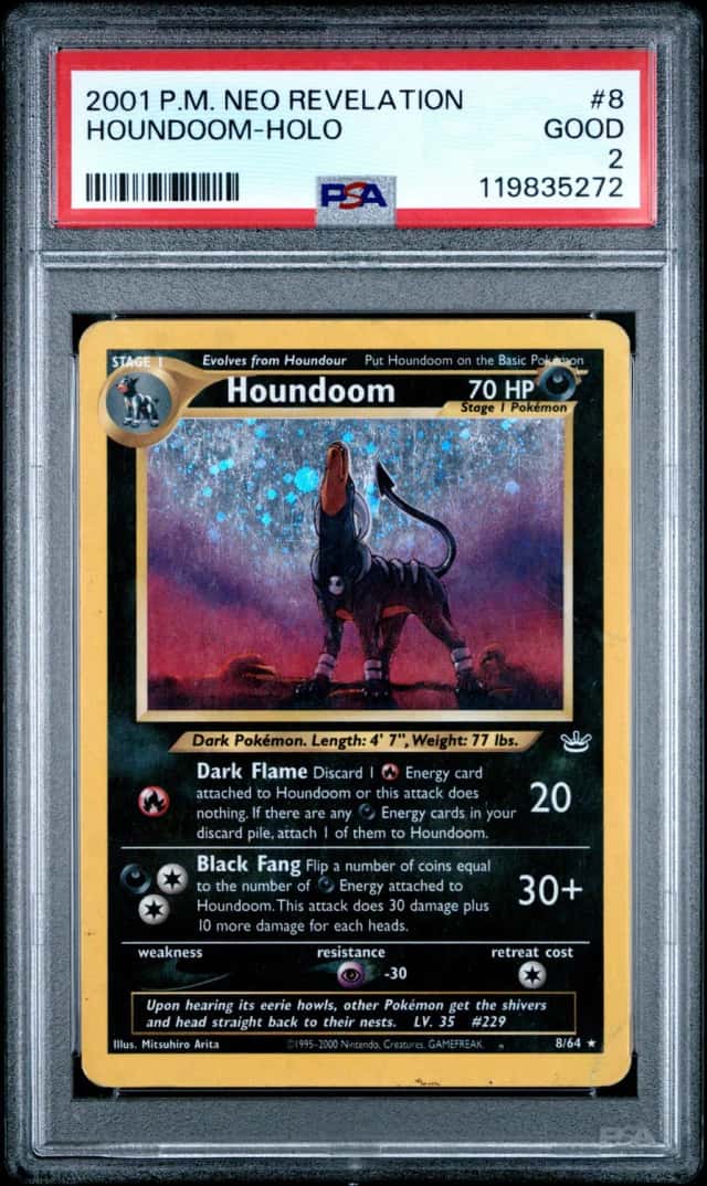 Neo Revelation 2001 Houndoom Holo Pokemon Card CGC 8/64 PSA Graded 2
