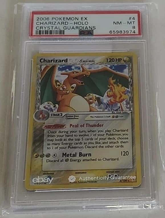 Charizard Delta Species 4/100 EX Crystal Guardians Holo vintage PSA 8 Pokemon