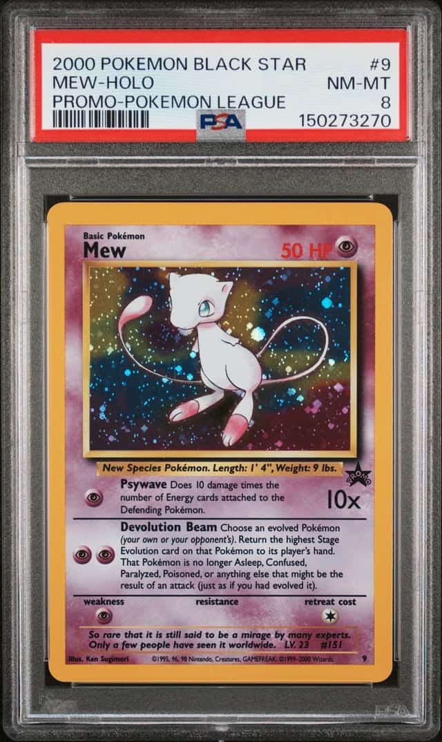 2000 Pokemon Black Star 9 Mew Holo Promo PSA 8 150273270