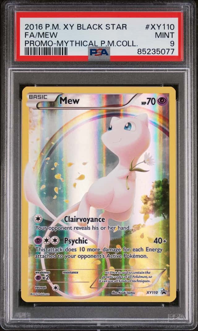 2016 Pokémon Mew XY110 XY Holo PSA 9 Mint