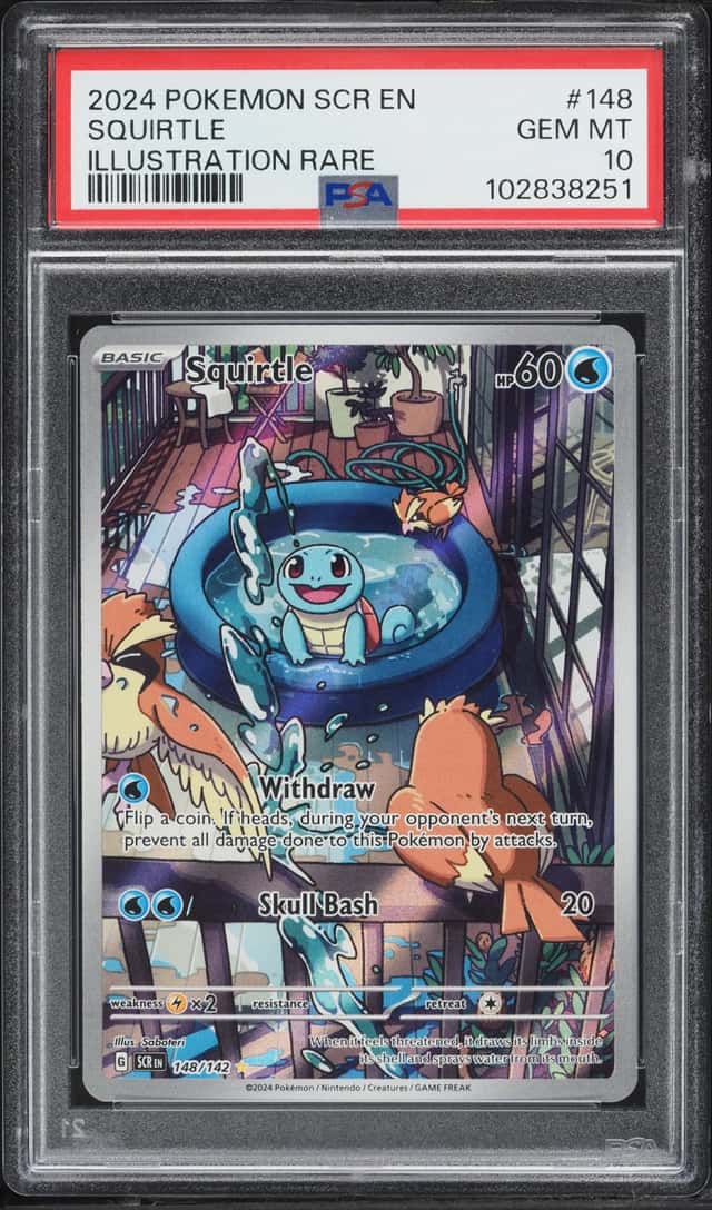 2024 Pokemon Scarlet & Violet Stellar Crown IR Squirtle #148 PSA 10 GEM MINT