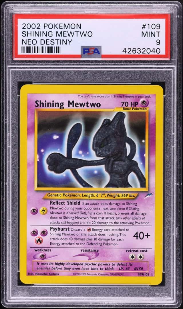 2002 Pokemon Neo Destiny Shining Mewtwo #109 PSA 9 MINT