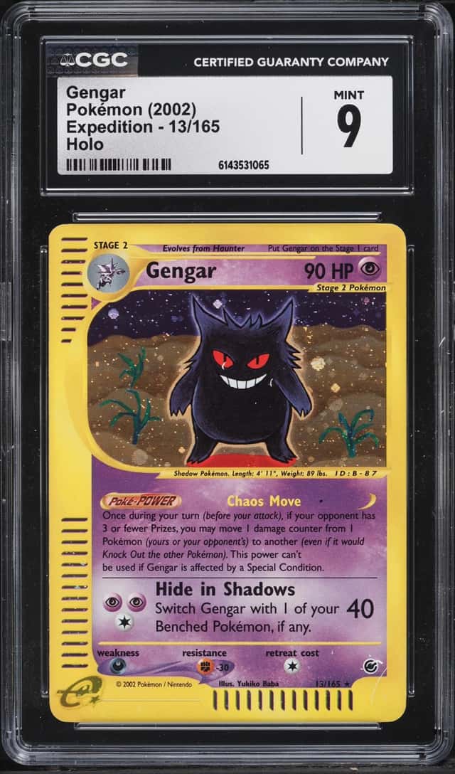 2002 Pokemon Expedition Holo Gengar #13 CGC 9 MINT