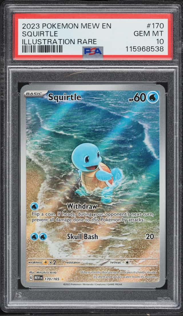 2023 Pokemon Scarlet & Violet 151 IR Squirtle #170 PSA 10 GEM MINT