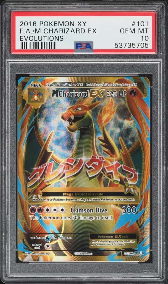 2016 Pokemon XY Evolutions Full Art M Charizard EX #101 PSA 10 GEM MINT