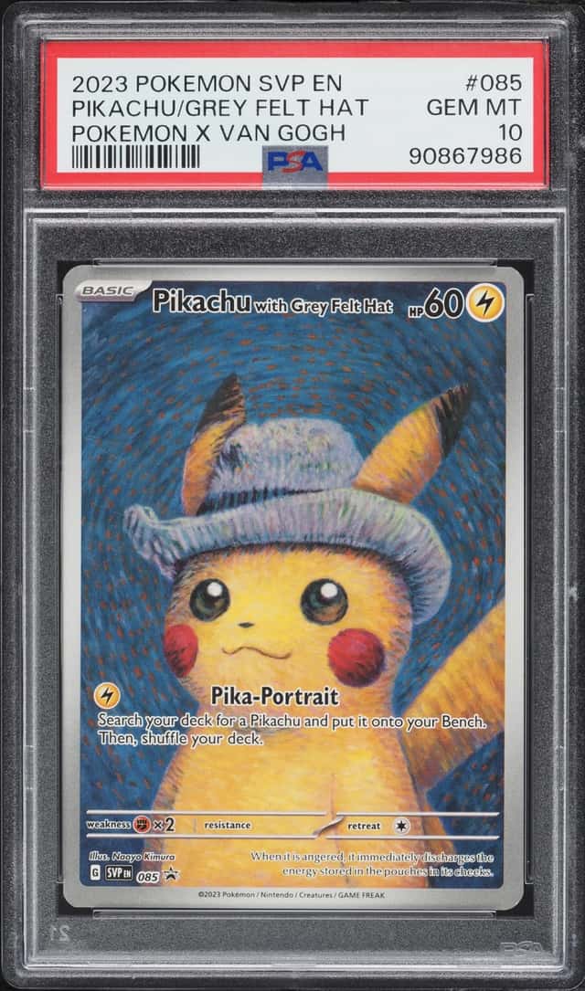 2023 Pokemon SV Promo Van Gogh Full Art Pikachu With Grey Felt Hat #85 PSA 10 GEM MINT