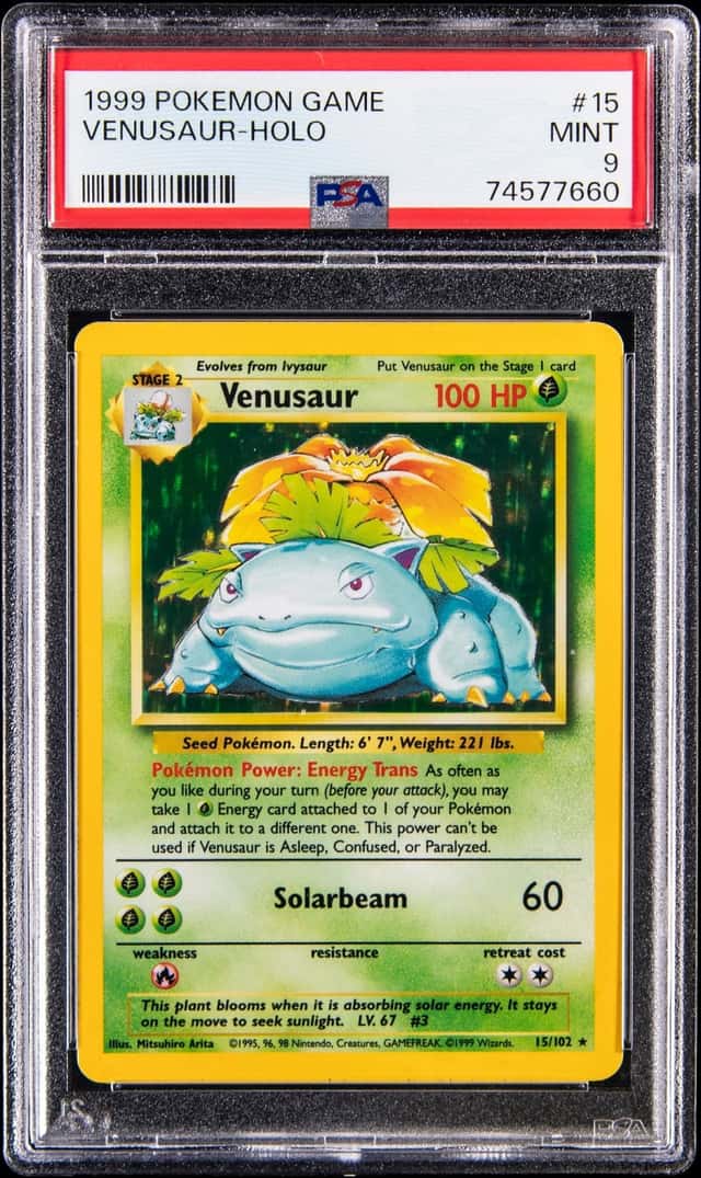 1999 Pokemon Base Set Holo #15 Venusaur - PSA MINT 9
