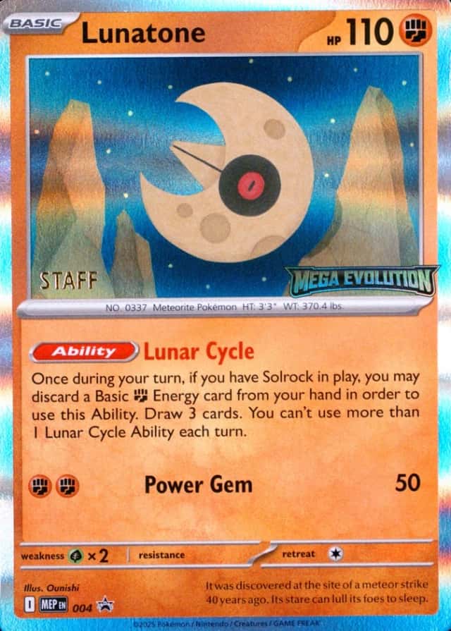 Prerelease · Evolution Mega Staff