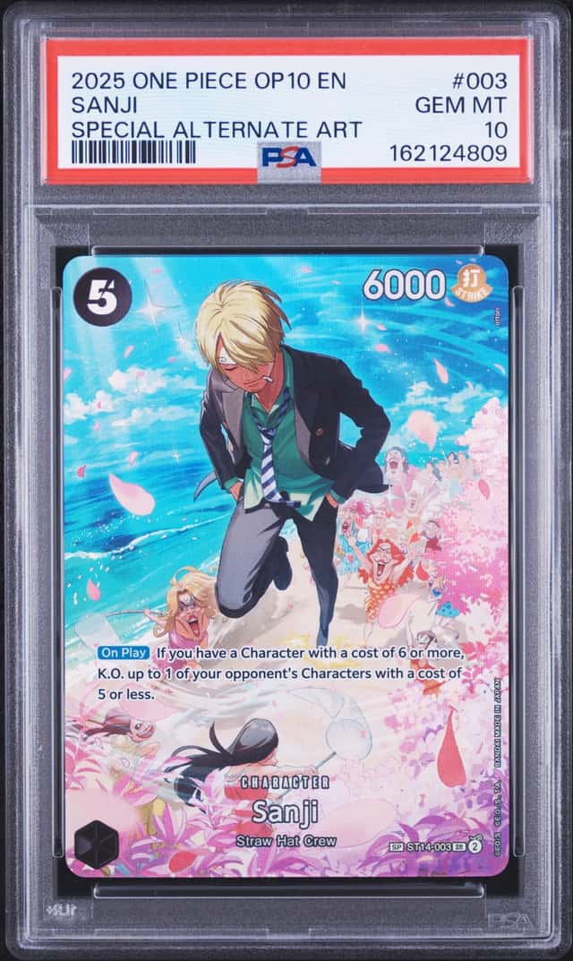 2025 One Piece OP10 EN Special Alternate Art #003 Sanji PSA 10 GEM MINT