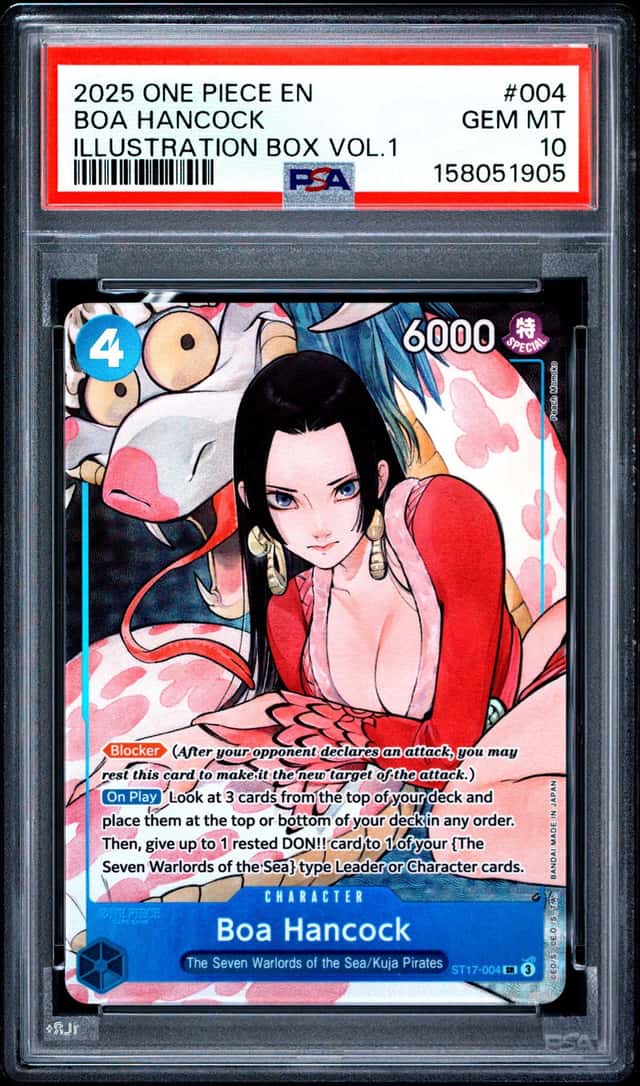 2025 ONE PIECE PROMOS ILLUSTRATION BOX VOL.1 #004 BOA HANCOCK PSA 10