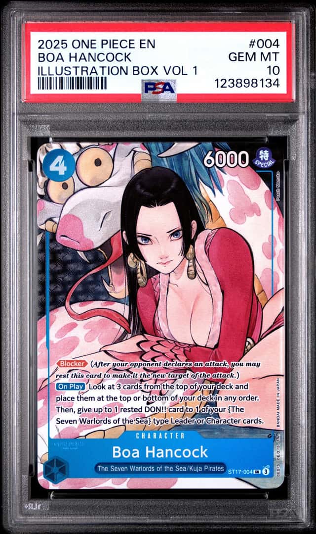 2025 ONE PIECE PROMOS ILLUSTRATION BOX VOL.1 #004 BOA HANCOCK PSA 10