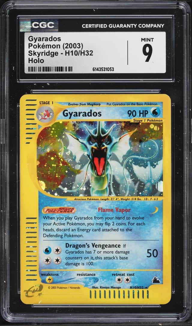 2003 Pokemon Skyridge Holo Gyarados #H10 CGC 9 MINT