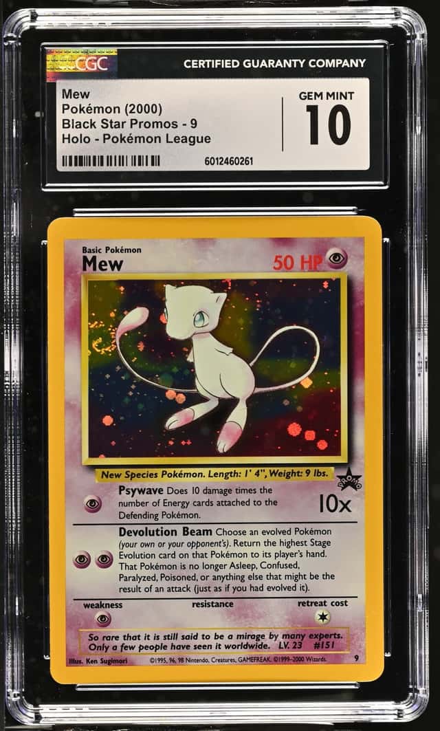 2000 Pokemon League Black Star Promo Holo Mew #9 CGC 10 GEM MINT