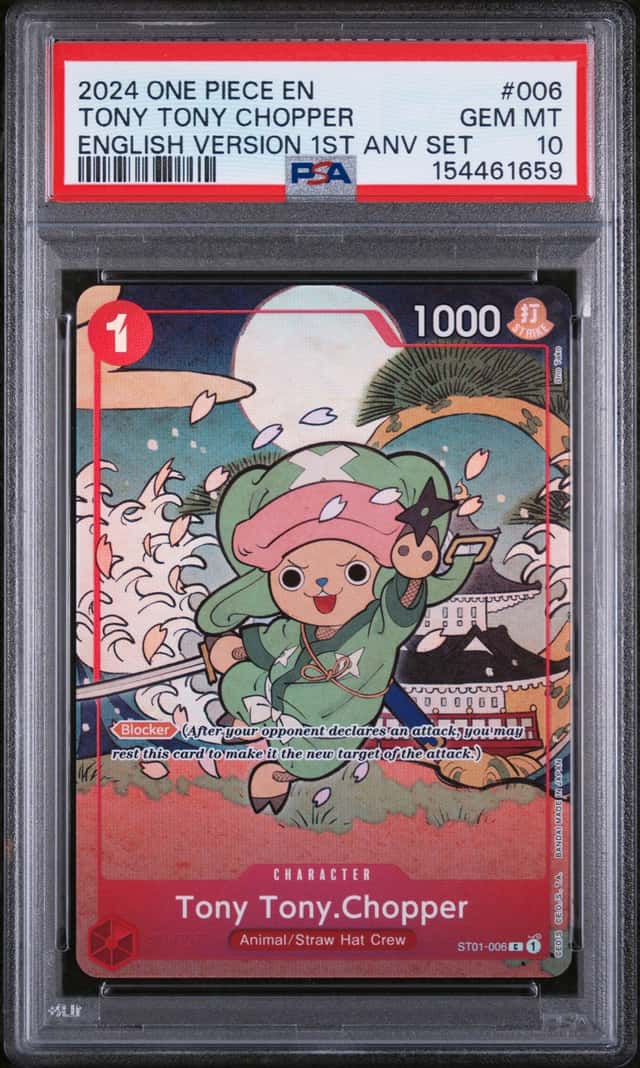 2024 One Piece 1st Anniversary Set Alt Art Tony Tony Chopper #ST01-006 PSA 10 GEM MINT
