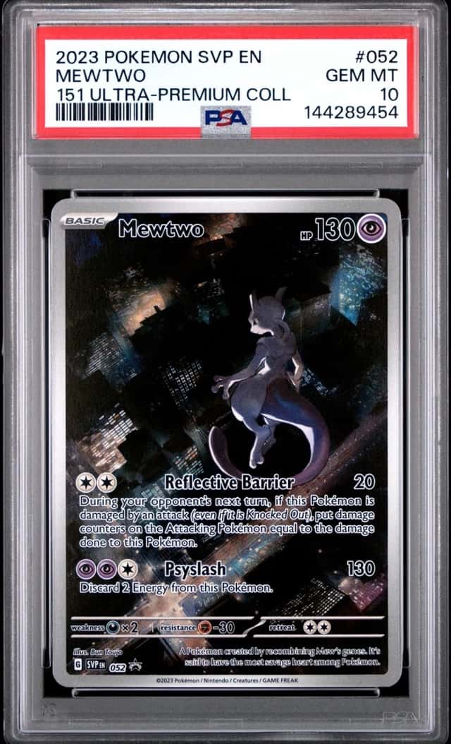 Pokemon Mewtwo Sv Black Star Promo 052 151 Ultra-Premium Coll. PSA 10 Gem Mint
