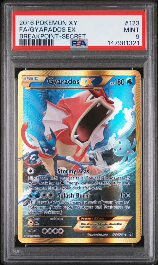 Pokemon Gyarados EX XY Breakpoint 123/122 Secret Rare PSA 9 Mint