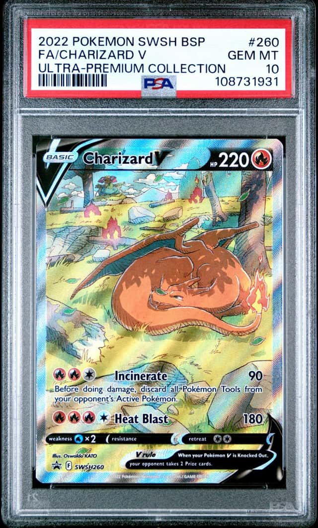 Pokemon Charizard V Swsh Black Star Promo 260 Ultra Premium Coll. PSA 10