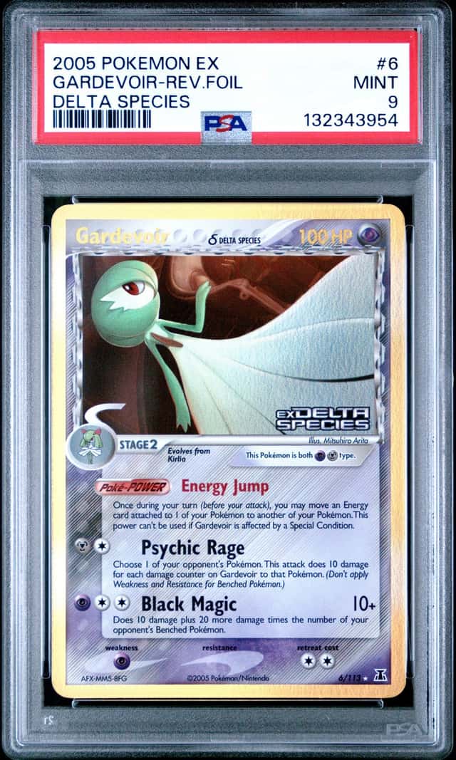 GARDEVOIR 2005 POKEMON EX DELTA SPECIES REVERSE FOIL RARE #6 PSA 9 Q7285