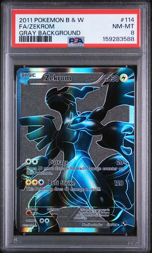 2011 Pokemon Black & White Zekrom #114/114 PSA 8