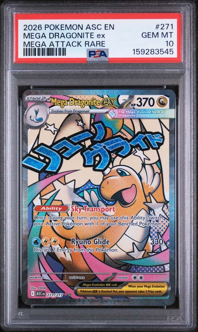 2026 Pokemon Ascended Heroes Mega Dragonite ex Attack Rare #271/217 PSA 10 (45)